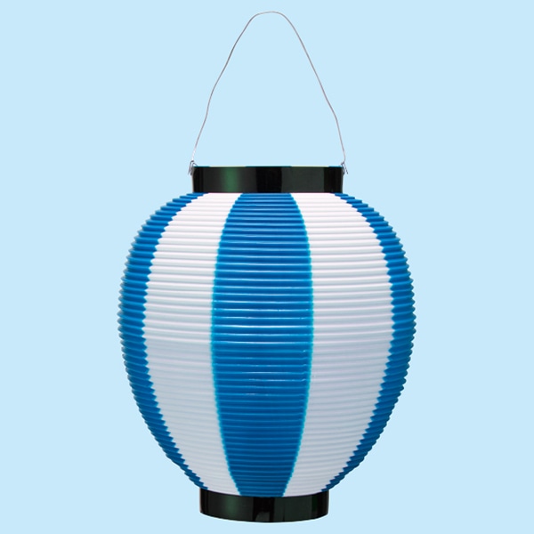 アルファ ポリ夏目八寸丸提灯 コンビ ブルー TA8-7010BU 1個（ご注文単位3個）【直送品】