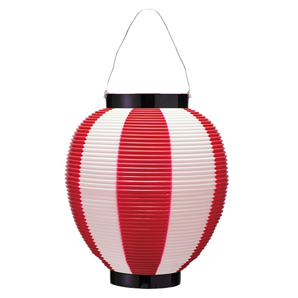 アルファ ポリ夏目八寸丸提灯 コンビ レッド TA8-7010R 1個（ご注文単位3個）【直送品】