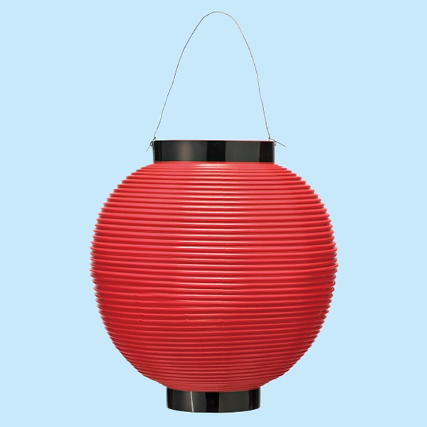 アルファ ポリ八寸丸提灯 レッド TA8-7009R 1個(ご注文単位1個)【直送品】