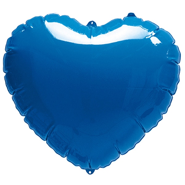 アルファ ハート型ビニール風船 無地 青 PH8-0129BU 1個（ご注文単位2個）【直送品】