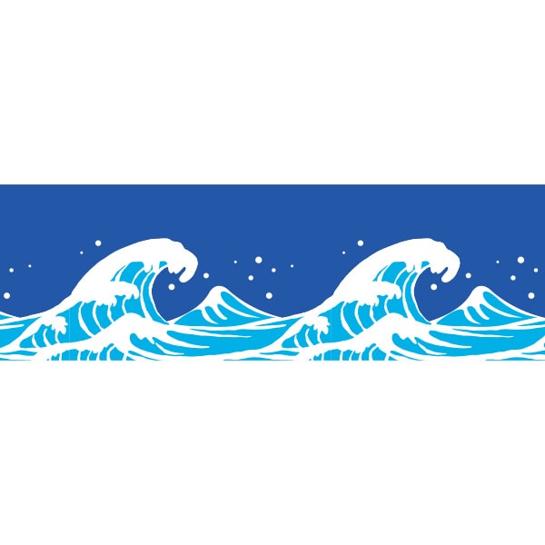 アルファ ビニール幕 60cm×50m 波のイラスト PA8-0239 1本（ご注文単位1本）【直送品】