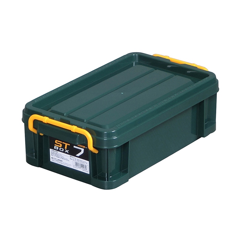 JEJアステージ 蓋付コンテナ　STボックス #7 ダークグリーン 1個（ご注文単位16個）【直送品】