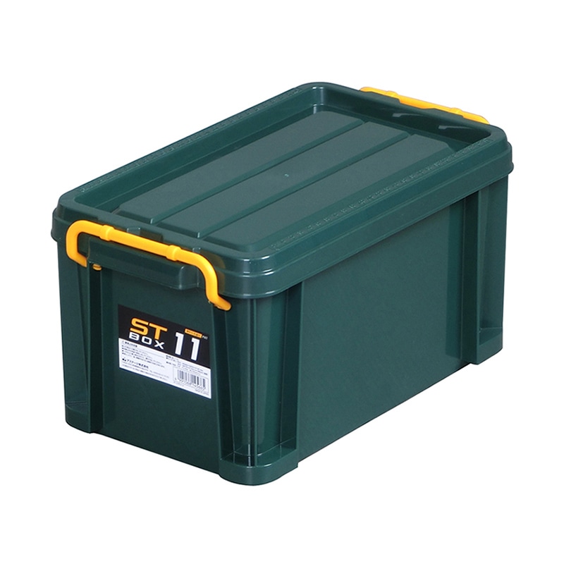 JEJアステージ 蓋付コンテナ　STボックス #11 ダークグリーン 1個（ご注文単位12個）【直送品】