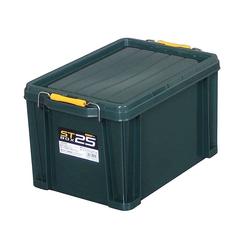 JEJアステージ 蓋付コンテナ　STボックス #25 ダークグリーン 1個（ご注文単位6個）【直送品】