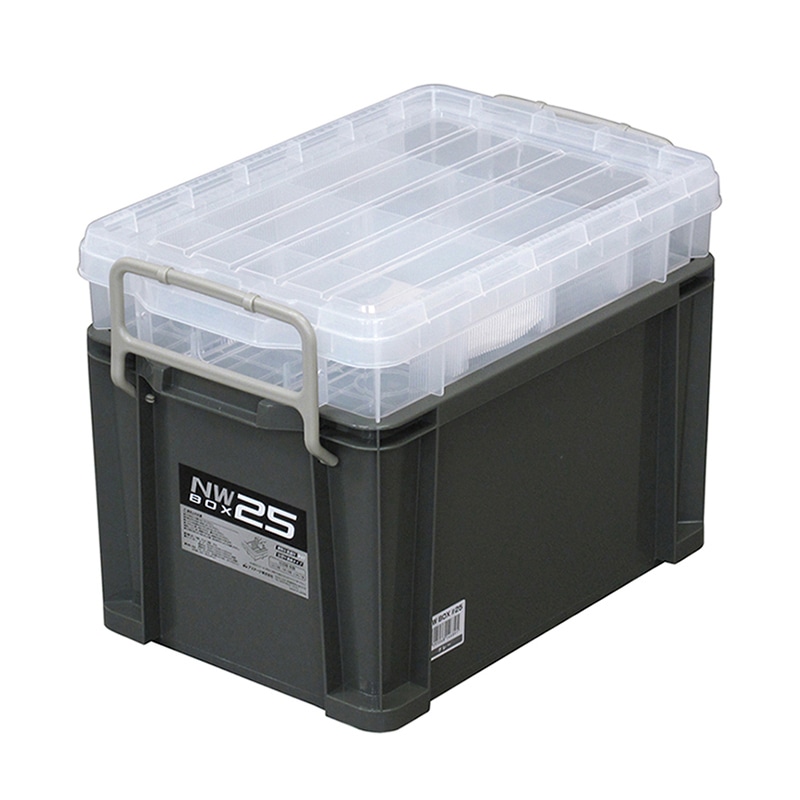 JEJアステージ システムコンテナ　NWボックス #25 グレー 1個（ご注文単位6個）【直送品】