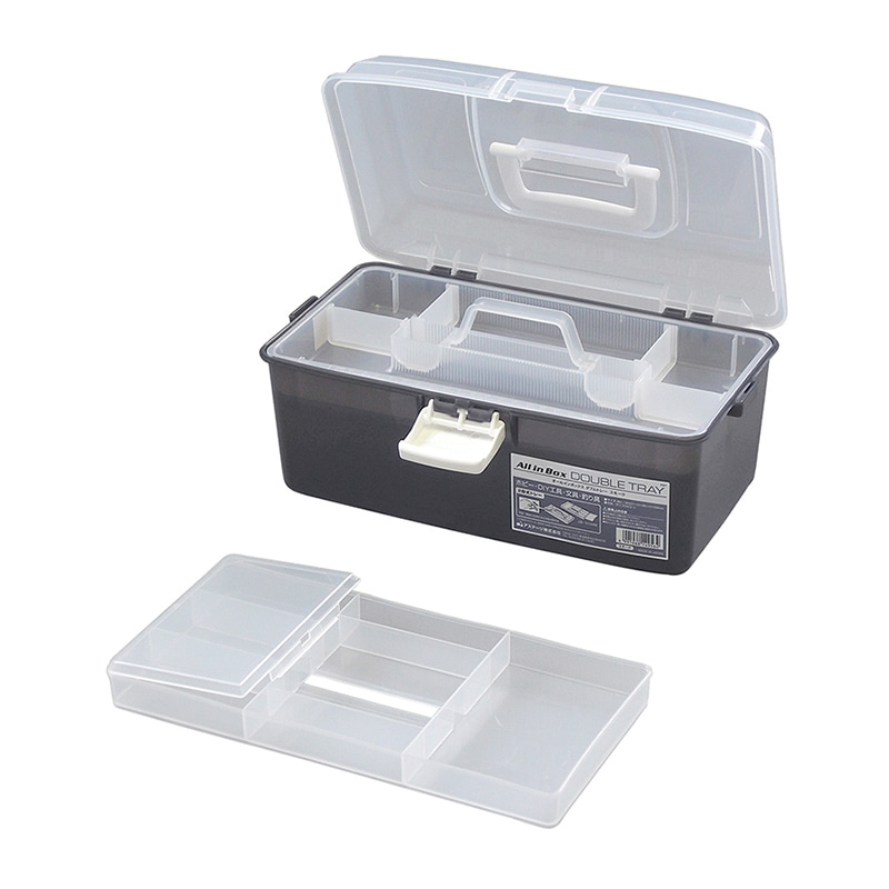 JEJアステージ オールインボックス ダブルトレー スモーク 1個(ご注文単位12個)【直送品】