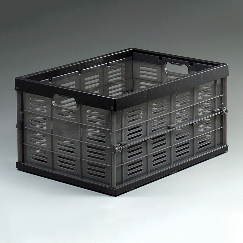 JEJアステージ 折りたたみ式コンテナ NM-35 スモークブラック 1個（ご注文単位10個）【直送品】