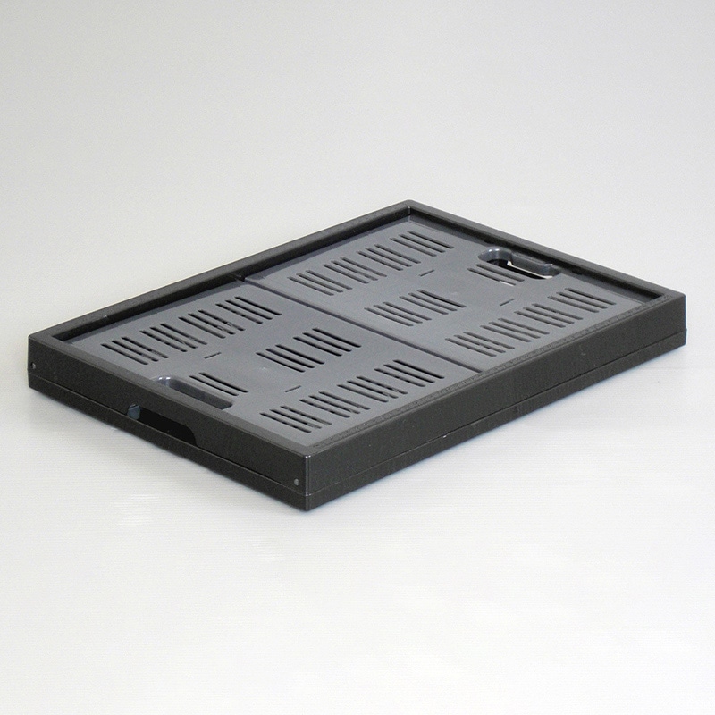 JEJアステージ 折りたたみ式コンテナ NM-35 スモークブラック 1個(ご注文単位10個)【直送品】