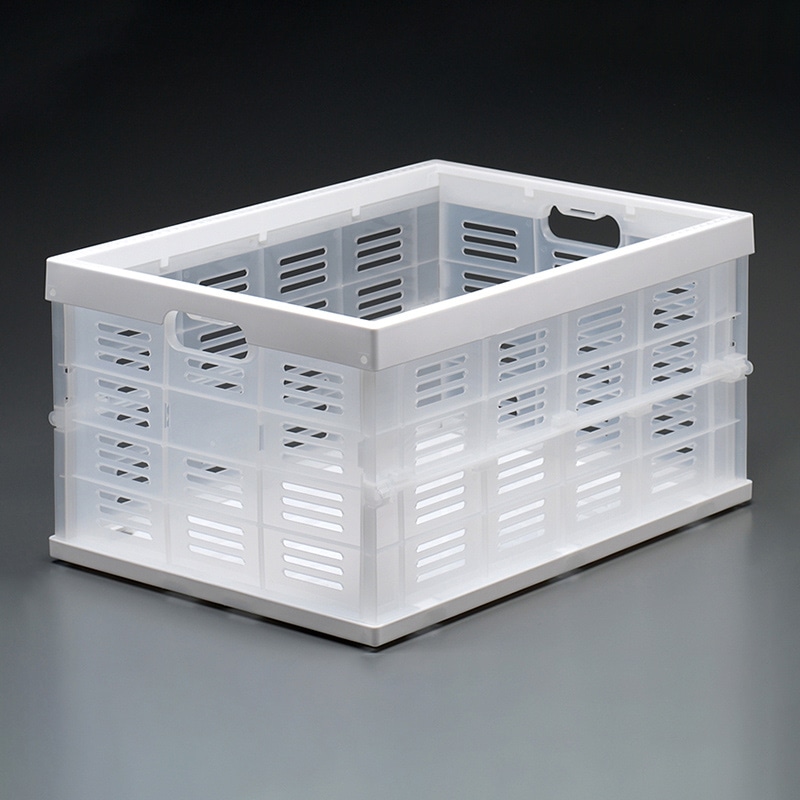 JEJアステージ 折りたたみ式コンテナ NM-35 スモークホワイト 1個（ご注文単位10個）【直送品】