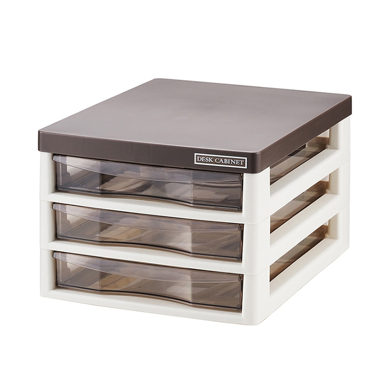 JEJアステージ デスクキャビネット 浅3段　DC-A3 ブラウンアイボリー 1個（ご注文単位6個）【直送品】