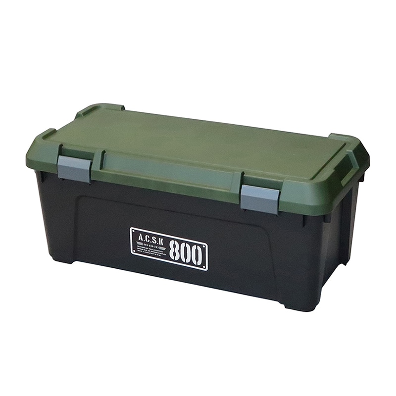 JEJアステージ 収納ボックス　アクティブストッカー 800X ブラックグリーン 1個（ご注文単位4個）【直送品】