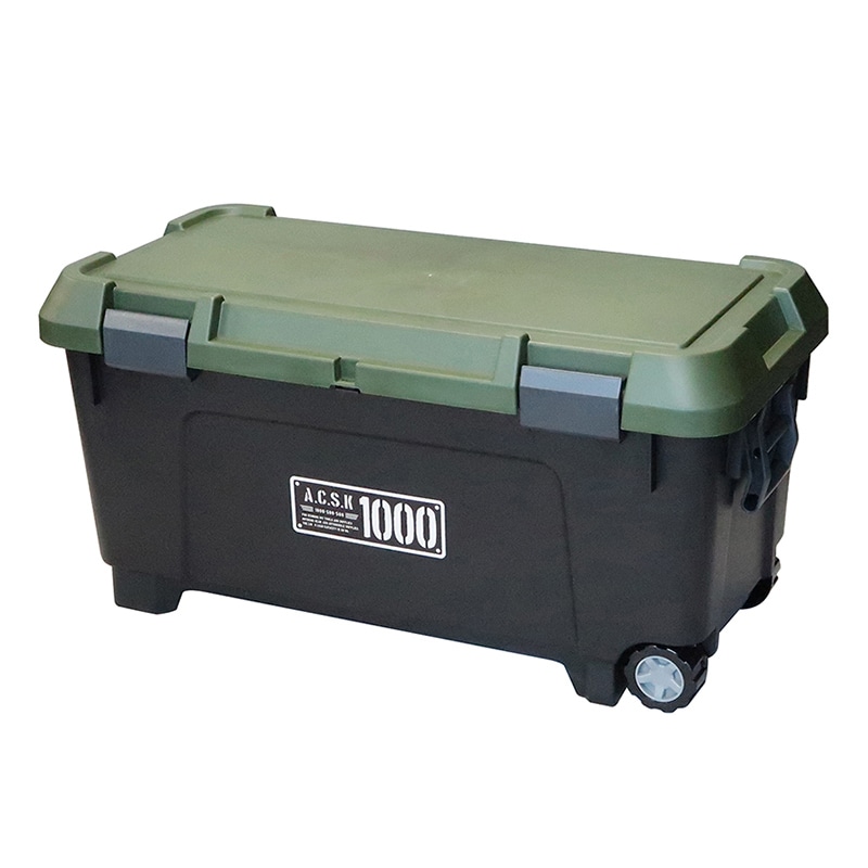 JEJアステージ 収納ボックス　アクティブストッカー 1000X ブラックグリーン 1個（ご注文単位2個）【直送品】