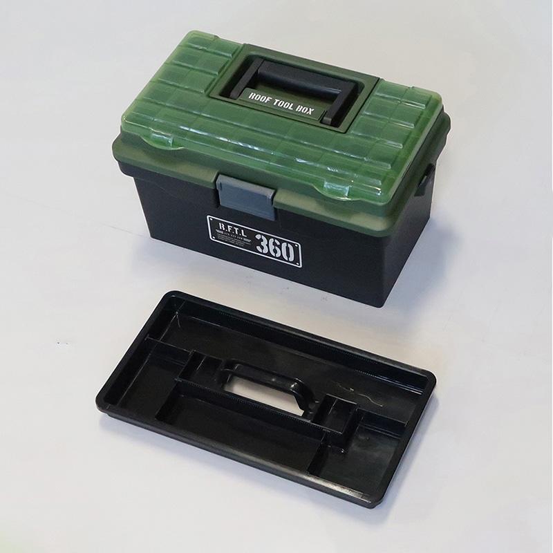 JEJアステージ 工具箱 ルーフツールボックス 360X ブラックグリーン 1個(ご注文単位6個)【直送品】