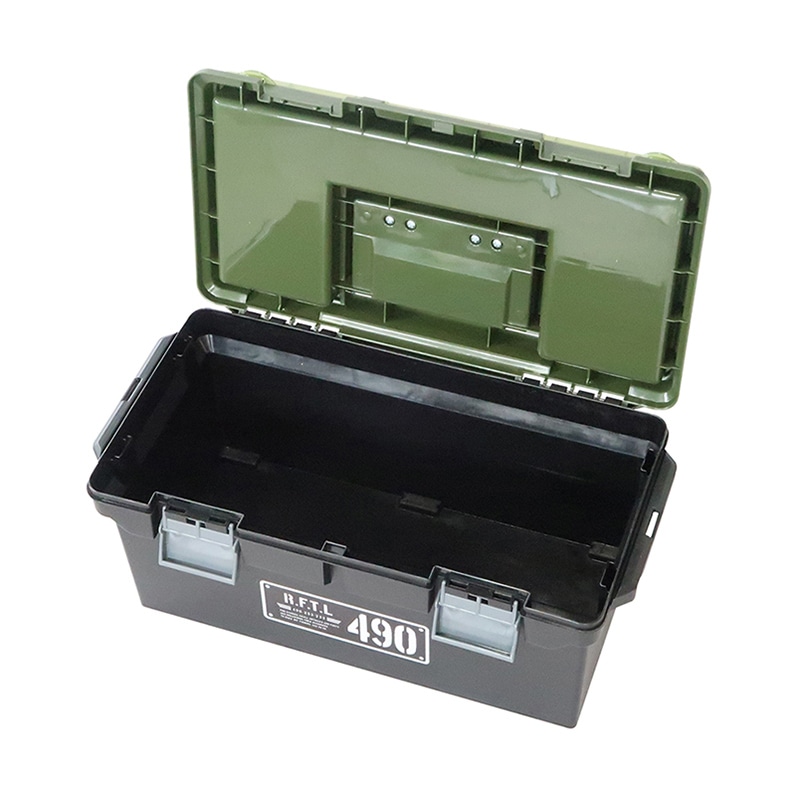 JEJアステージ 工具箱 ルーフツールボックス 490X ブラックグリーン 1個(ご注文単位4個)【直送品】