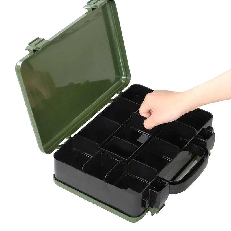 JEJアステージ 工具箱 ツインセパレートケース ST-300X ブラックグリーン 1個(ご注文単位6個)【直送品】