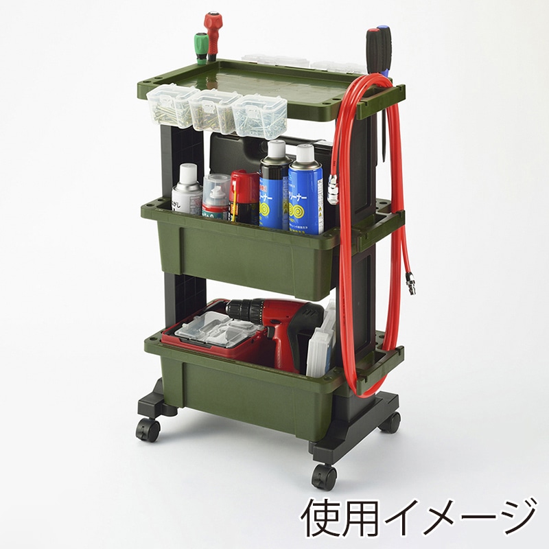 JEJアステージ ツールワゴンテーブル TWT490G グリーン 1個(ご注文単位3個)【直送品】