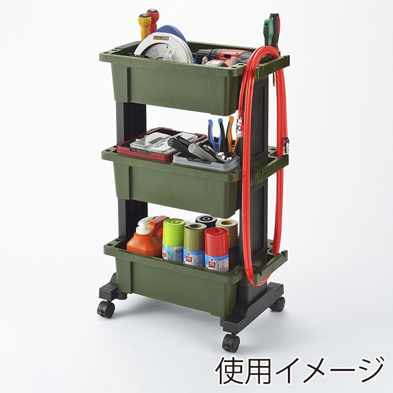 JEJアステージ ツールワゴンボックス TWB490G グリーン 1個（ご注文単位3個）【直送品】
