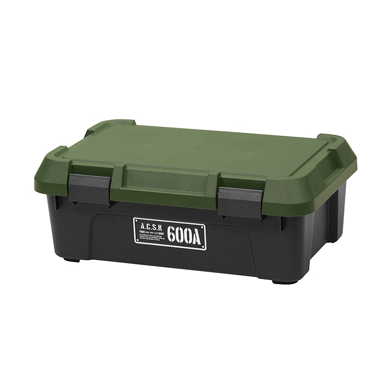 JEJアステージ 収納ボックス　アクティブストッカー 600AX ブラックグリーン 1個（ご注文単位6個）【直送品】