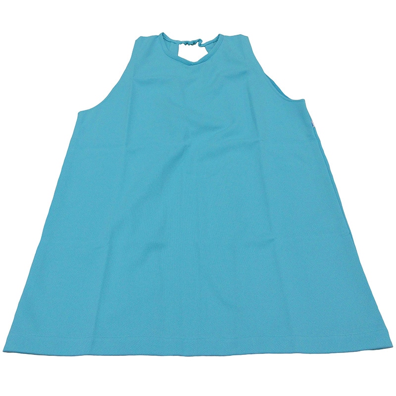 アイメッシュエプロン　ノースリーブタイプ E5100-11G　ミントブルー  1枚（ご注文単位1枚）【直送品】