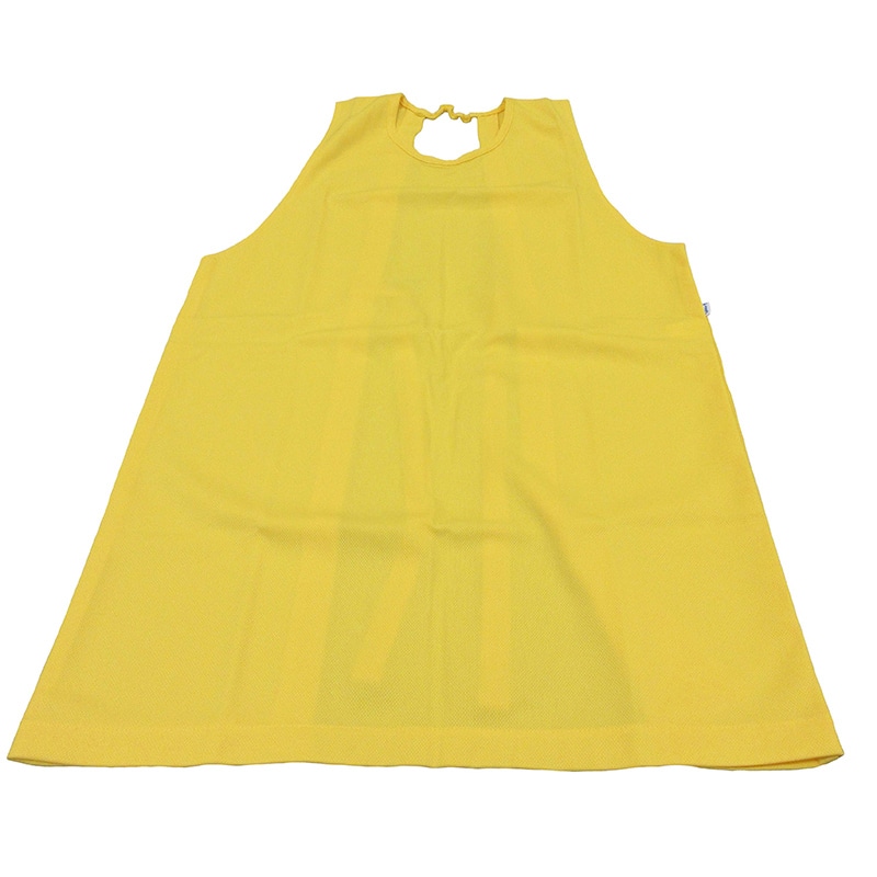 アイメッシュエプロン　ノースリーブタイプ E5100-33G　レモンイエロー  1枚（ご注文単位1枚）【直送品】