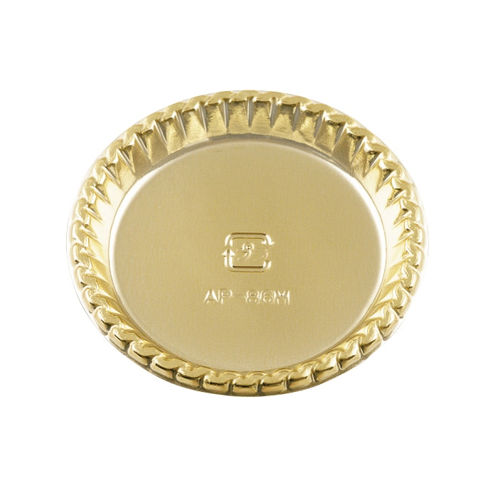 天満紙器 PETトレー　丸型 ゴールド　AP-86M 100枚/束（ご注文単位50束）【直送品】