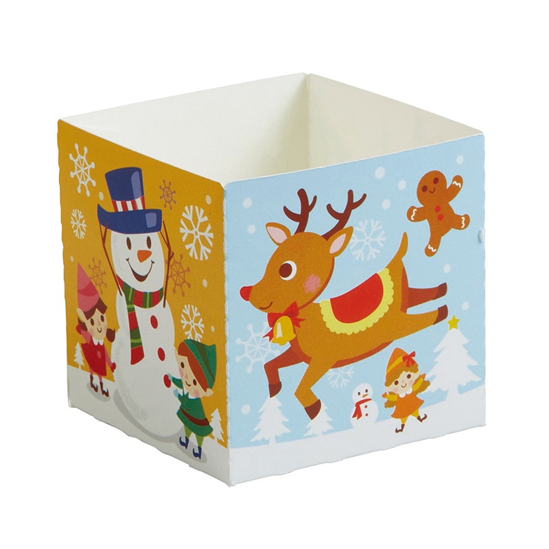 天満紙器 キューブカップ チアフルデイズ XB05 100枚/束(ご注文単位1束)【直送品】