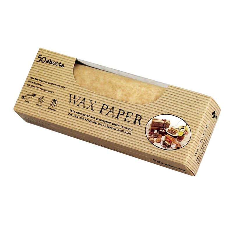 天満紙器 ワックスペーパー シート WP1000 クラフト無地 50枚/個