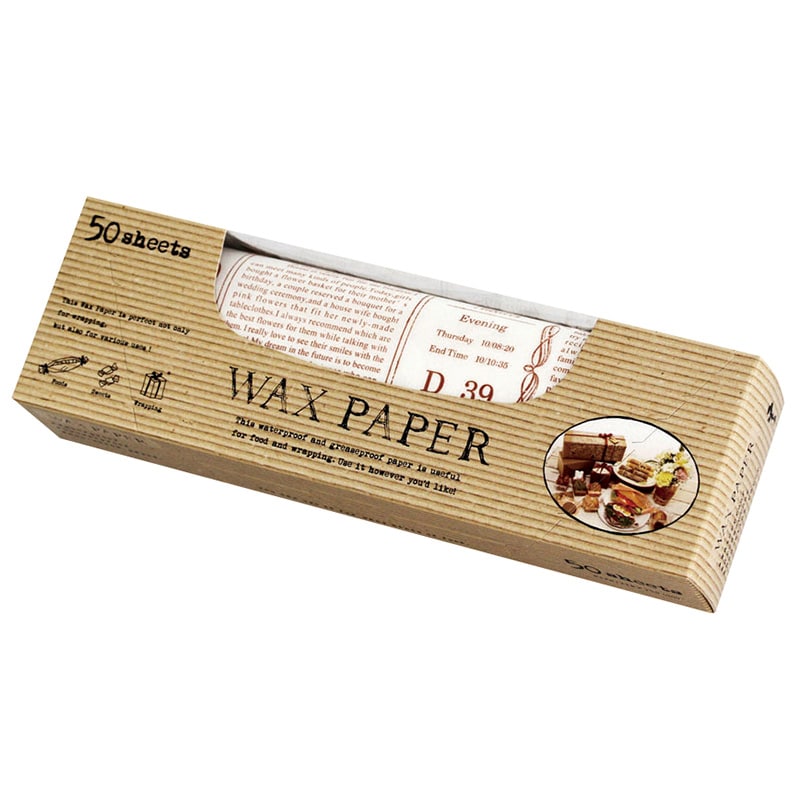 天満紙器 ワックスペーパー シート WP3400 ロゴ 50枚/個
