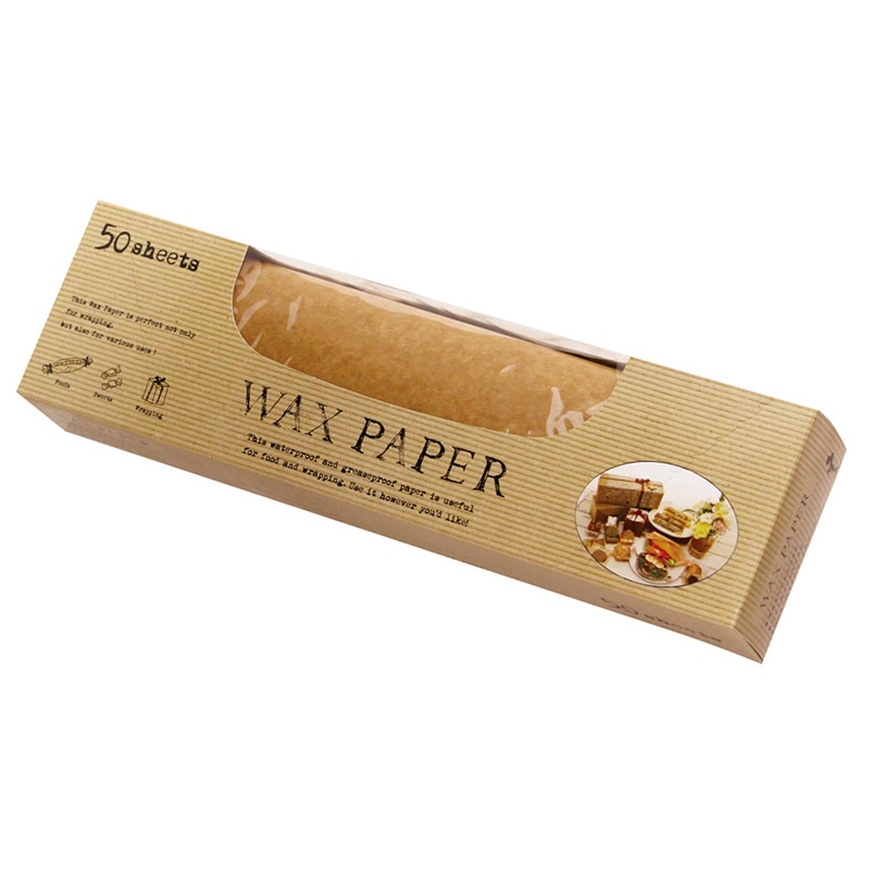天満紙器 ワックスペーパー シート WP5000 クラフト無地 50枚/個