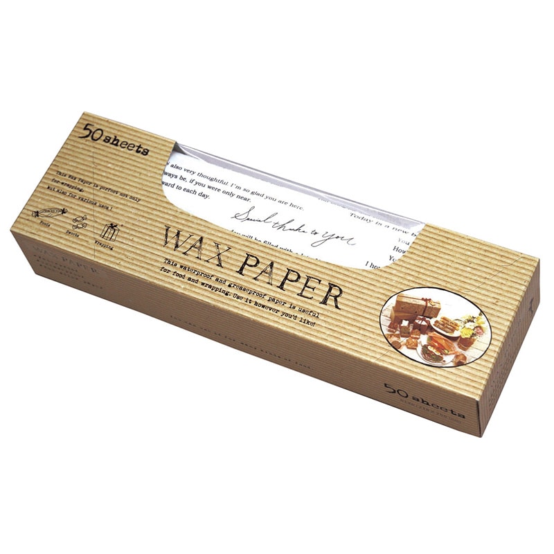 天満紙器 ワックスペーパー シート WP3600 レター 50枚/個