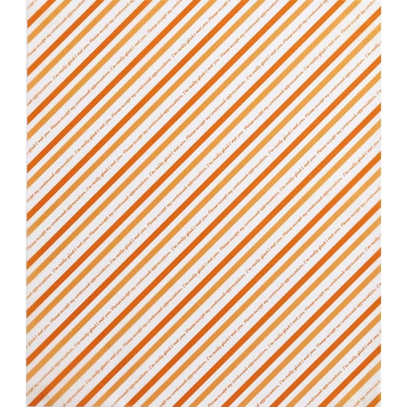 天満紙器 ワックスペーパー　シート　1000枚入 M　オレンジストライプ WPB33　1束（ご注文単位4束）【直送品】