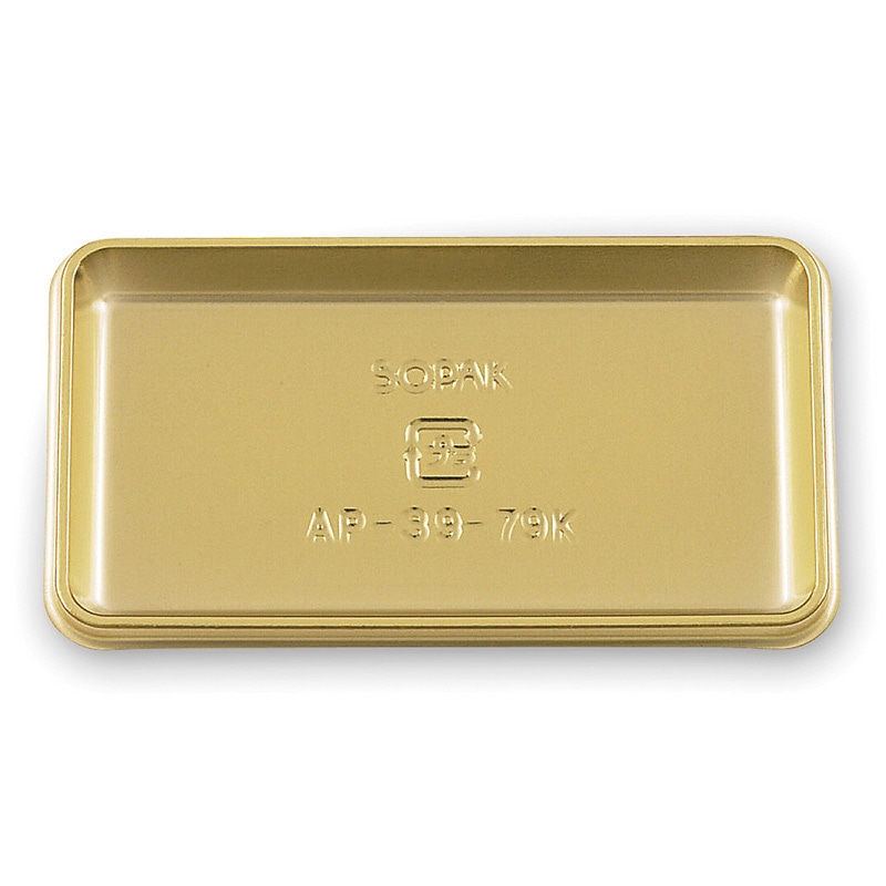天満紙器 PETトレー　角型 ゴールド　AP-39-79K 100枚/束（ご注文単位5束）【直送品】