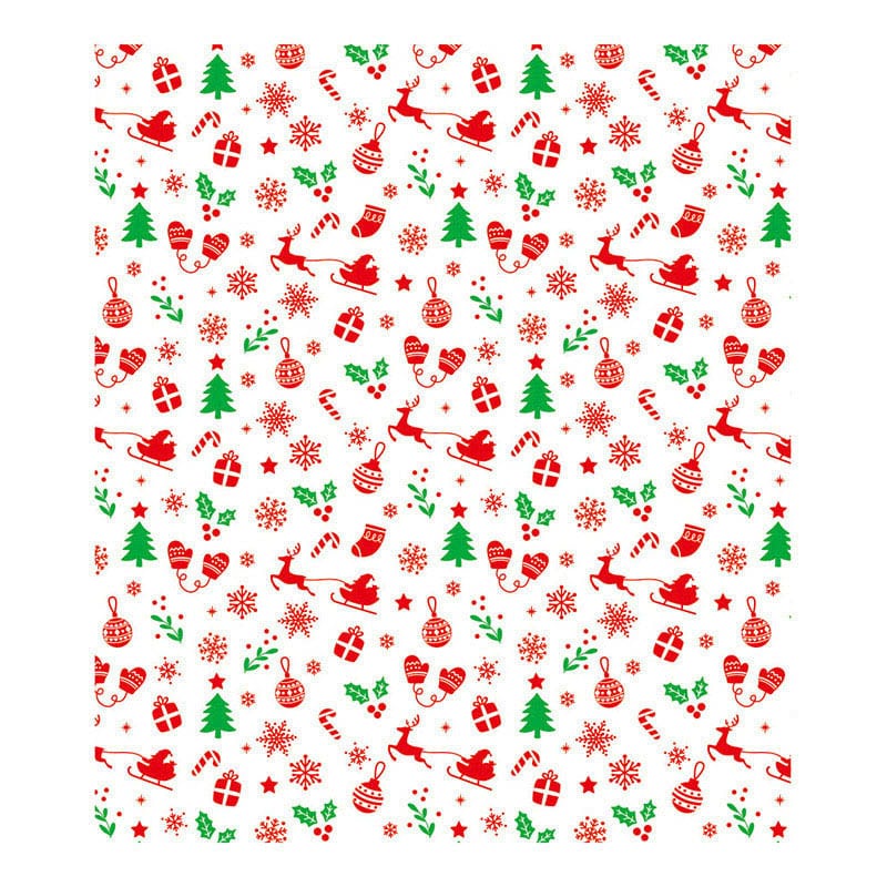 天満紙器 ワックスペーパー　シート 218×250　クリスマスカラー XW300 100枚/束（ご注文単位1束）【直送品】