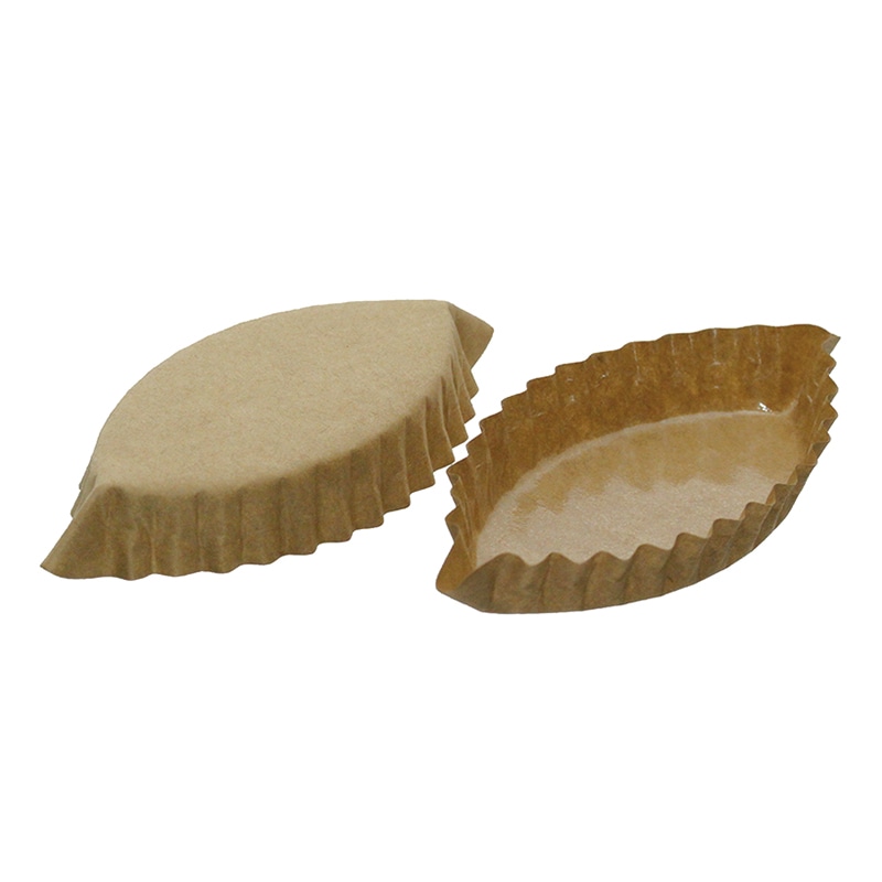 天満紙器 ペットカップ 木の葉型 茶無地 PTL08340-J 1本（ご注文単位1本）【直送品】