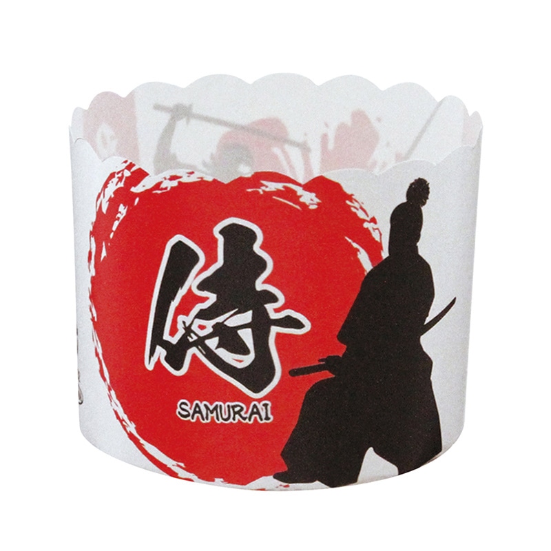 天満紙器 ペットマフィンカップ 侍スピリッツ M 59×50 EM102 100枚/束（ご注文単位1束）【直送品】