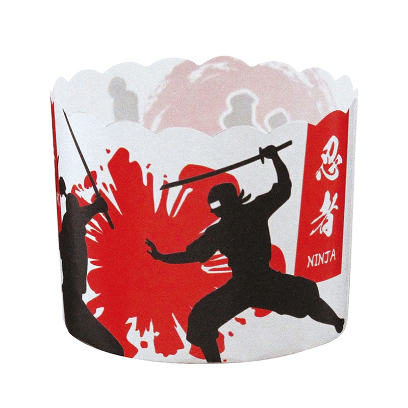 天満紙器 ペットマフィンカップ 侍スピリッツ M 59×50 EM102 100枚/束(ご注文単位1束)【直送品】