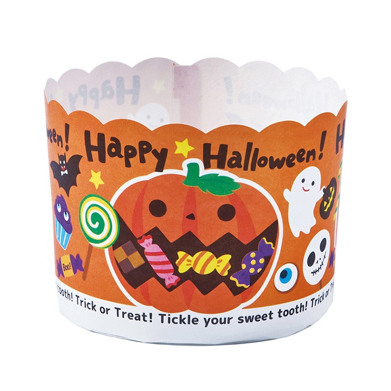 天満紙器 ベーキングカップ ハロウィーンカップ スイートパンプキン XM507 100枚/束（ご注文単位1束）【直送品】