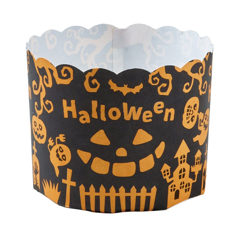 天満紙器 ハロウィーンカップ ホーンテッド XM508 100枚/袋（ご注文単位1袋）【直送品】