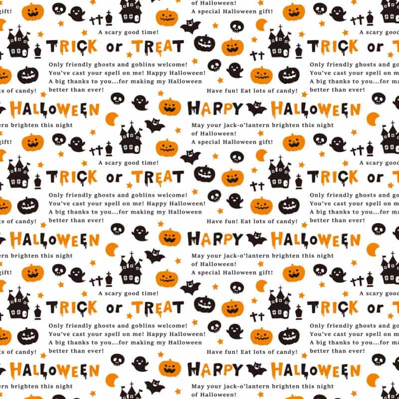 天満紙器 ワックスペーパー シート BOX入 218×250 ハロウィーン XW410B 1箱（ご注文単位1箱）【直送品】