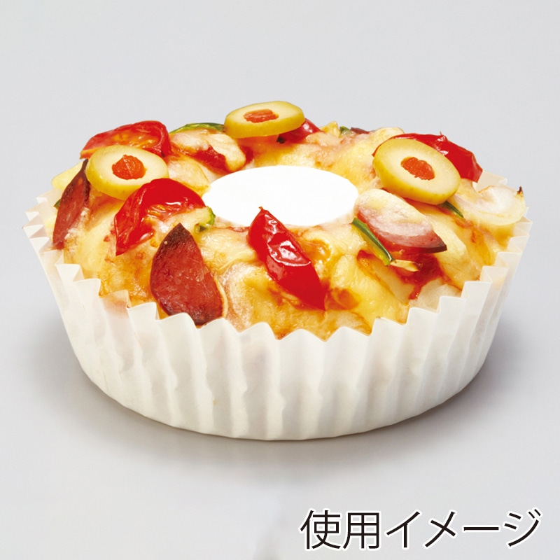 天満紙器 リング ケーキカップ ドーナツ 型 白無地 RG01 50枚/束(ご注文単位20束)【直送品】