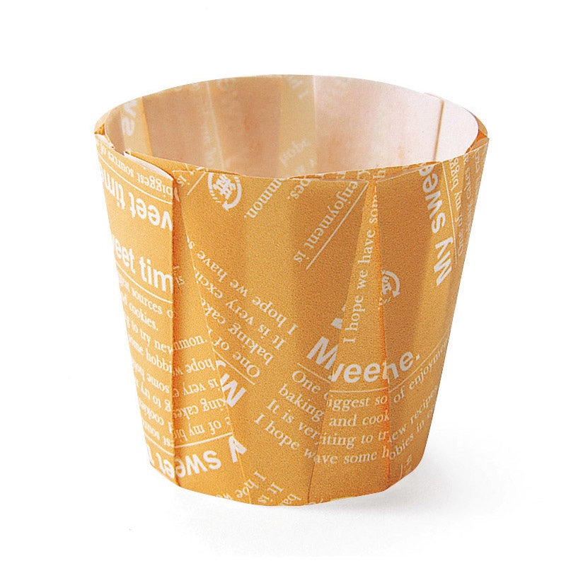 天満紙器 ペットケーキカップ M　オレンジロゴ　MC-92 100枚/束（ご注文単位30束）【直送品】