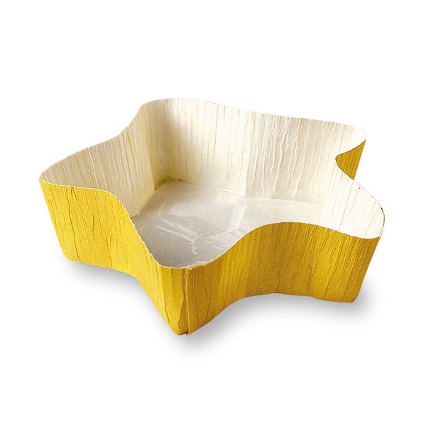 天満紙器 スイートカップ　スター イエロー　FG-71 100枚/束（ご注文単位28束）【直送品】