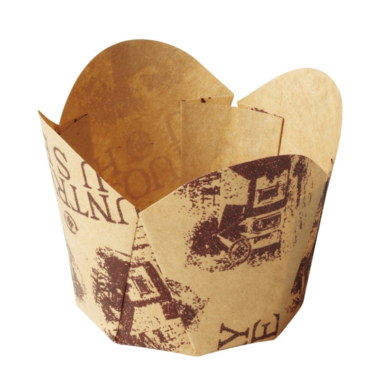 天満紙器 製菓資材 チューリップカップ M306 ハウス茶 100枚/袋