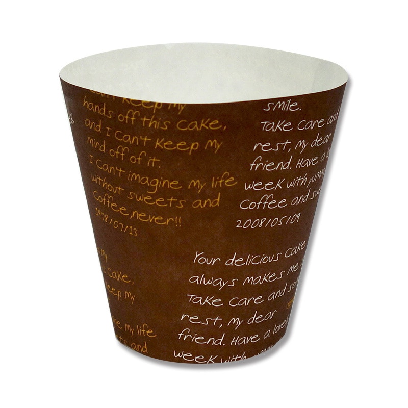 天満紙器 マフィンカップ　カフェスイーツ L　メッセージ　CA23 100枚/束（ご注文単位20束）【直送品】