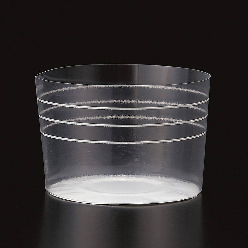 天満紙器 デザートカップ L　ストライプ　CK803 100枚/束（ご注文単位10束）【直送品】