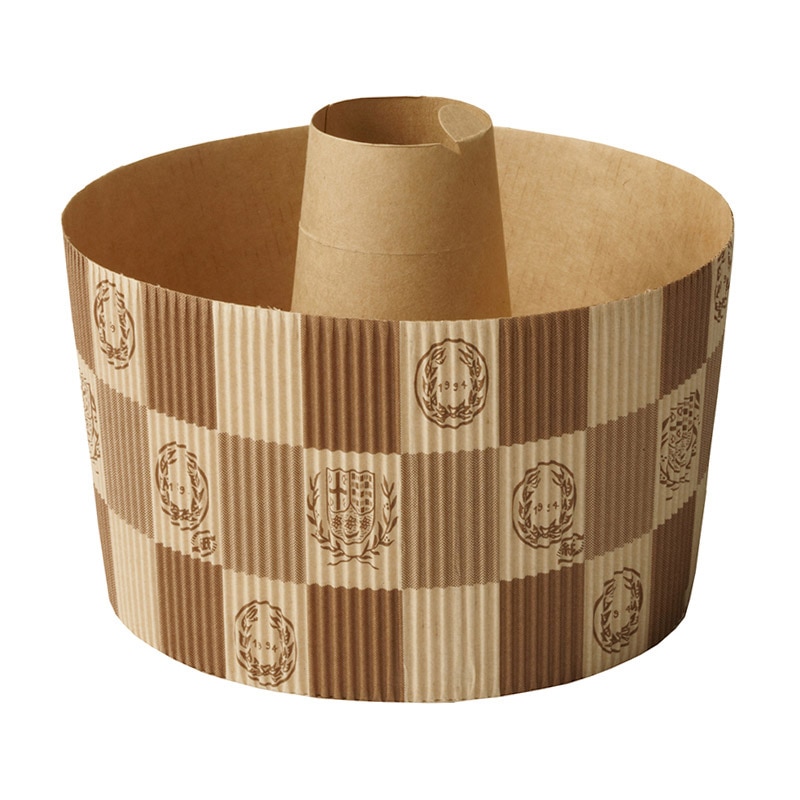 天満紙器 シフォンカップ エンブレム茶 SC842 25枚/束(ご注文単位8束)【直送品】