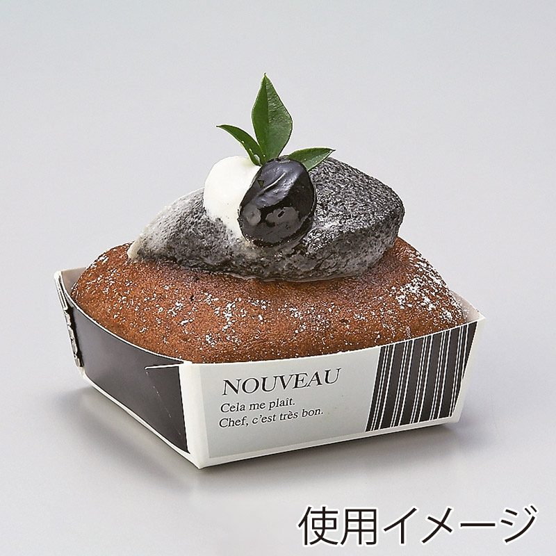 天満紙器 モダンミニベーキングトレー ヌーボー WT41 50枚/束(ご注文単位60束)【直送品】