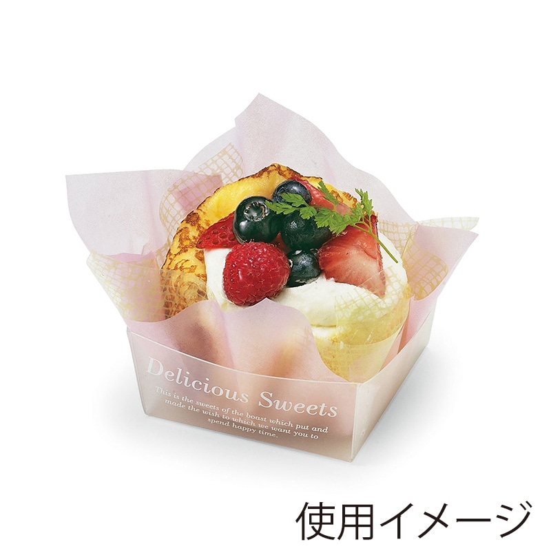 天満紙器 PPクリアトレー デリシャススイーツ TR9005 50枚/束（ご注文単位30束）【直送品】