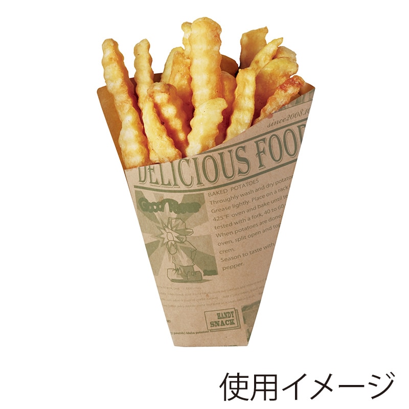 天満紙器 スナック袋　ポテト　03M 英字　茶 TSK04 100枚/束（ご注文単位20束）【直送品】