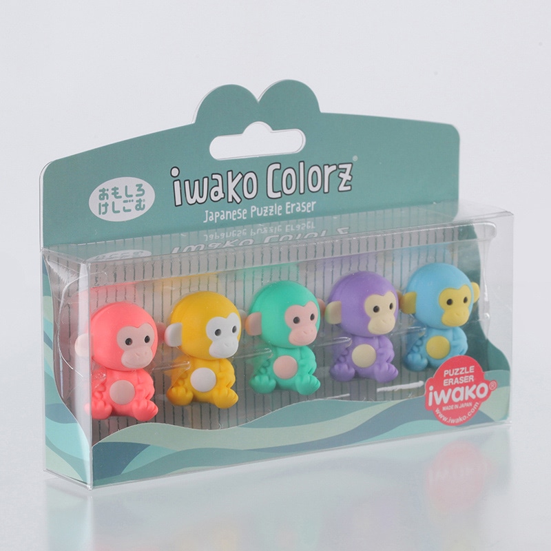 イワコーグローバル おもしろ消しゴム イワコーカラーズ サル ER-GLB005 1個(ご注文単位3個)【直送品】